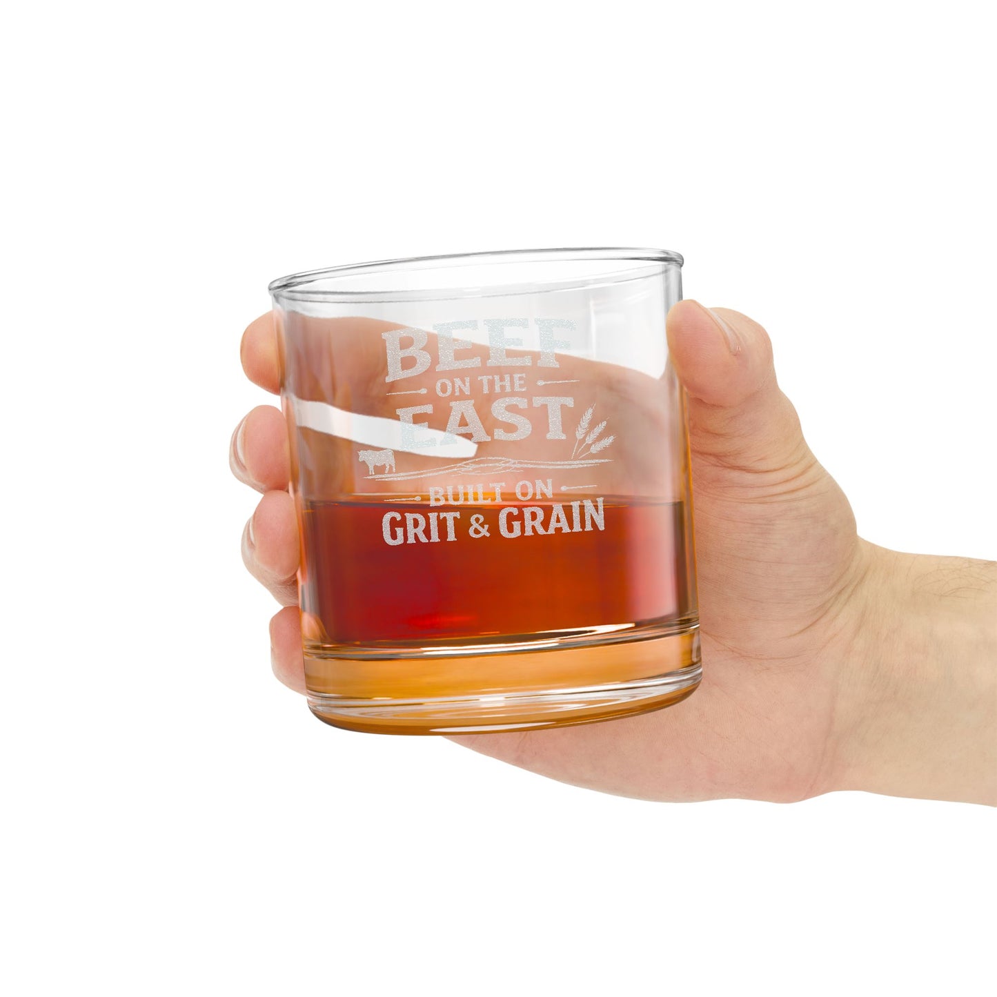 Engraved Whiskey Glass 10.5oz – Beef On The East Cattle Co.
