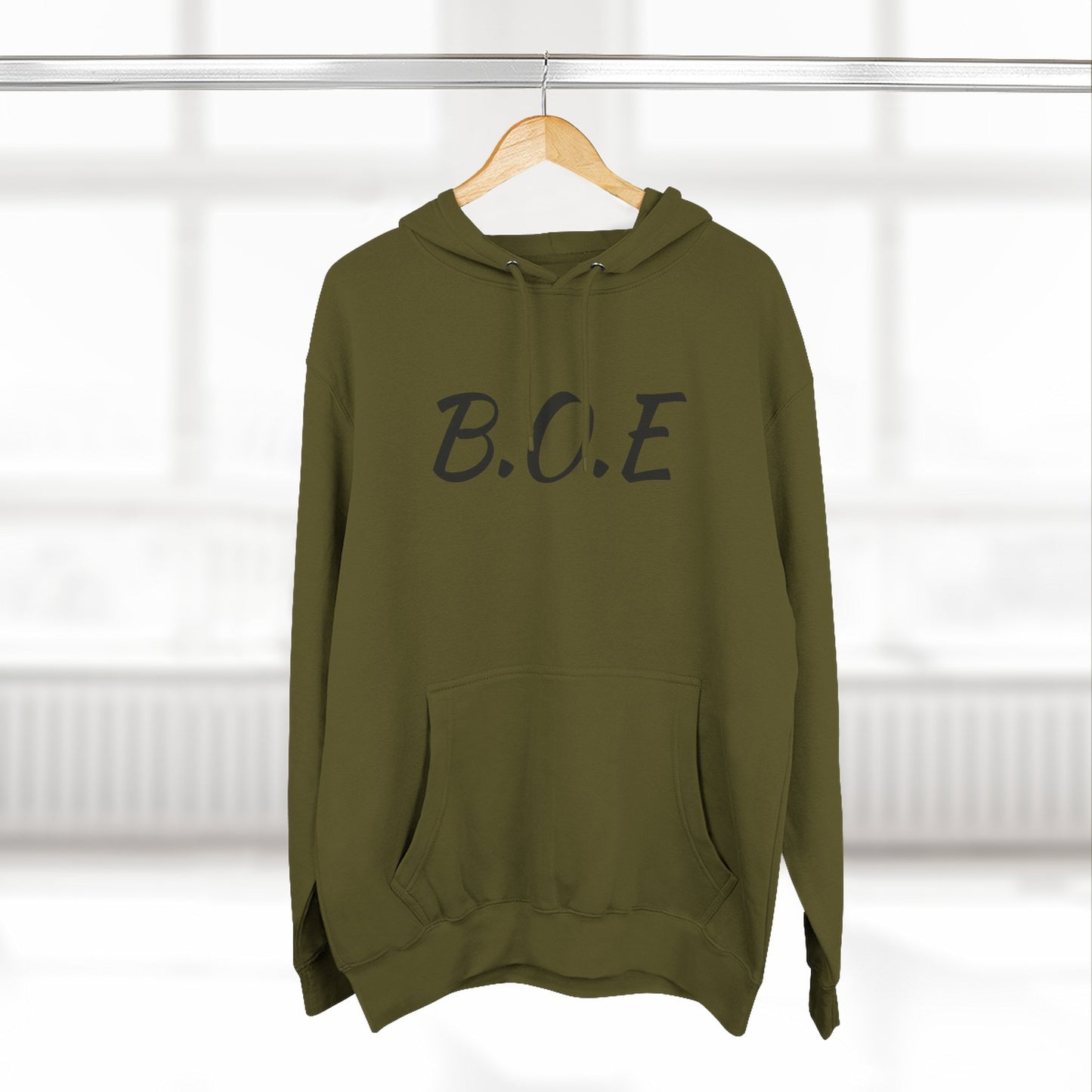 Beef On The East (B.O.E.) Fleece Hoodie — Minimal Ranch Logo Pullover