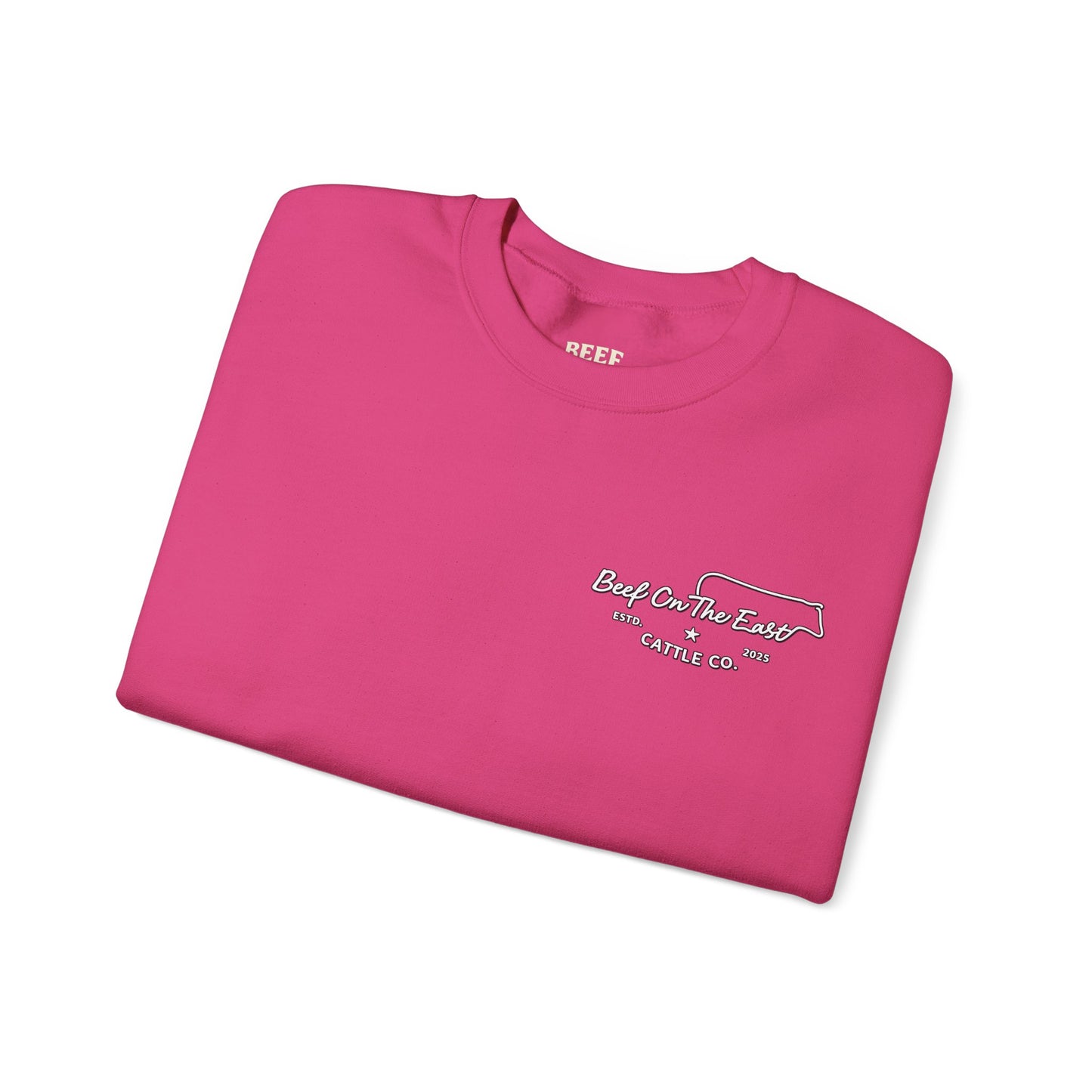 Built on Faith Raised on Beef Crewneck- Beef On The East Cattle Co.