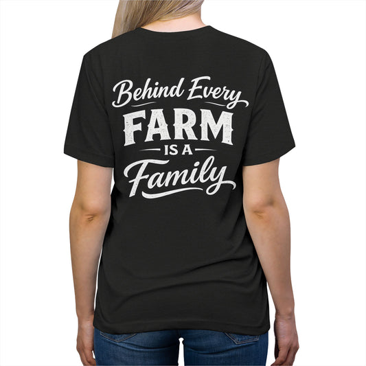 Behind Every Farm Is A Family Tee --- Beef On The East Cattle Co.