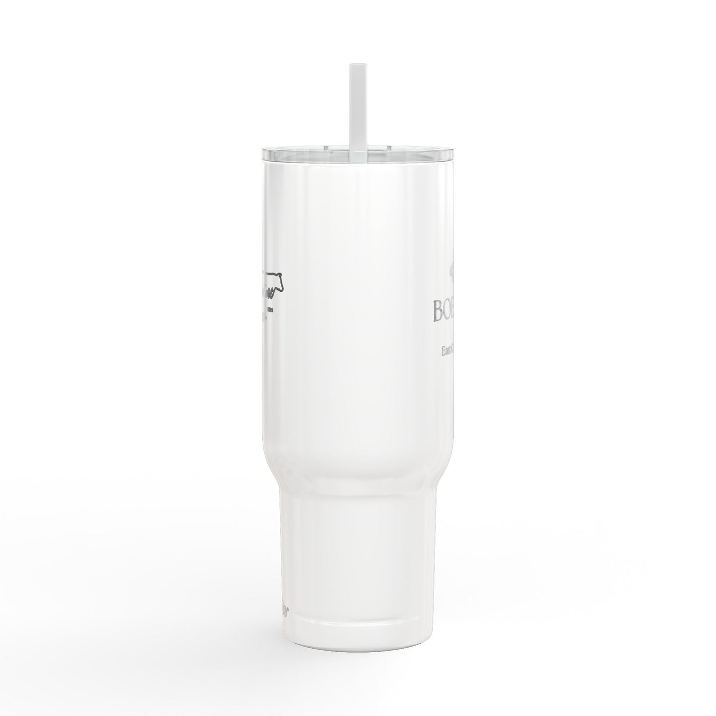 40oz Engraved Insulated Tumbler with Lid & Straw — Personalized State Outline Design