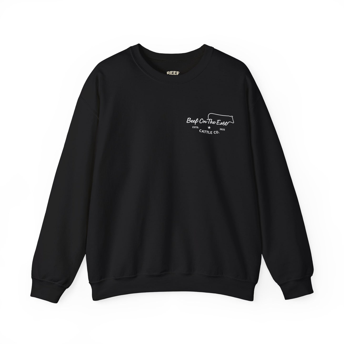 Built on Faith Raised on Beef Crewneck- Beef On The East Cattle Co.