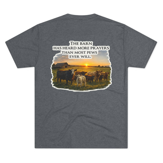Barn Prayer Tee — Beef On The East Cattle Co.