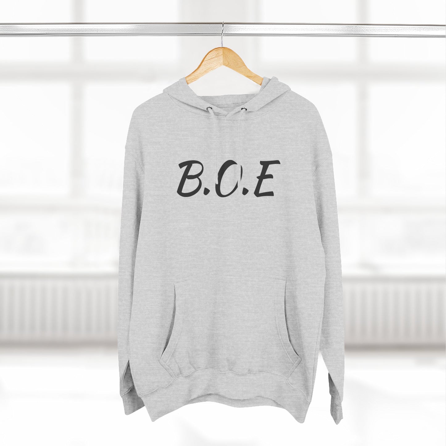 Beef On The East (B.O.E.) Fleece Hoodie — Minimal Ranch Logo Pullover