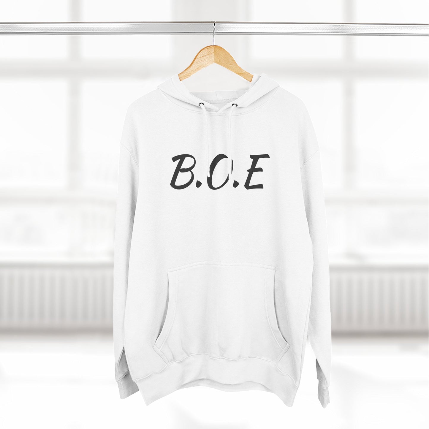 Beef On The East (B.O.E.) Fleece Hoodie — Minimal Ranch Logo Pullover