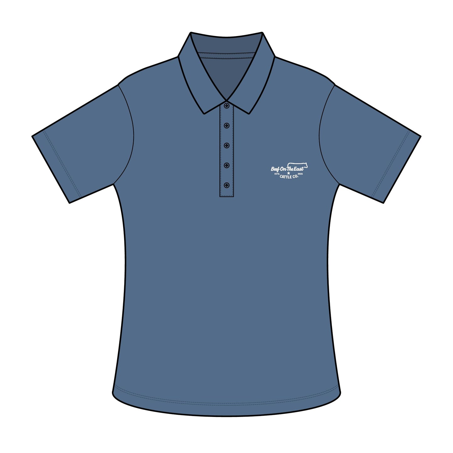 Ladies Polo Shirt — Beef On The East Cattle Co.