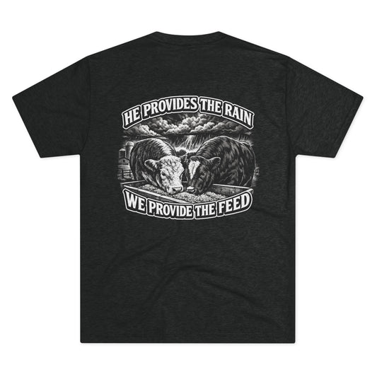 He Provides The Rain Tee — Beef On The East Cattle Co.