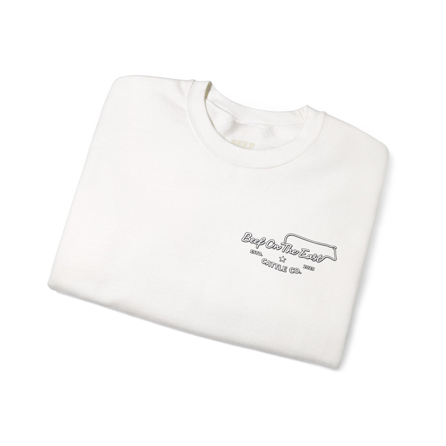 Built on Faith Raised on Beef Crewneck- Beef On The East Cattle Co.