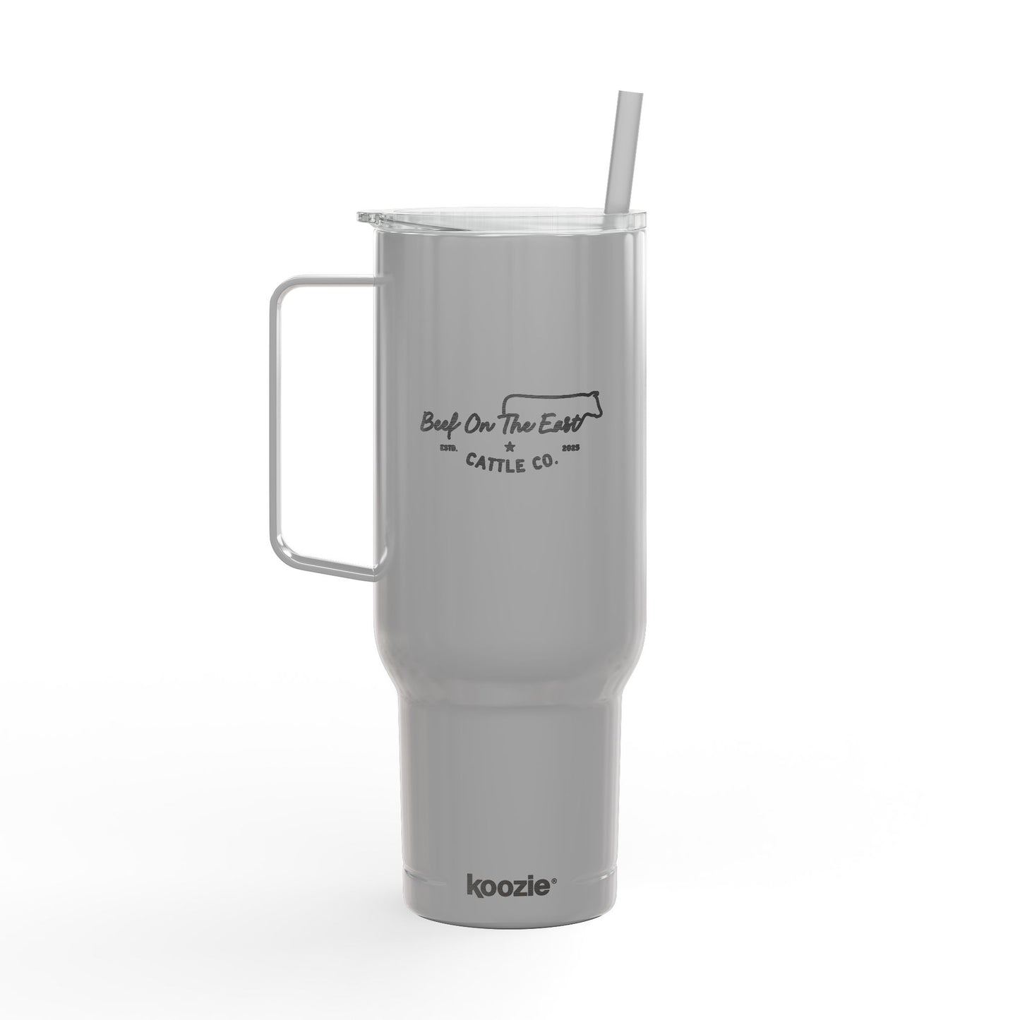 40oz Engraved Insulated Tumbler with Lid & Straw — Personalized State Outline Design
