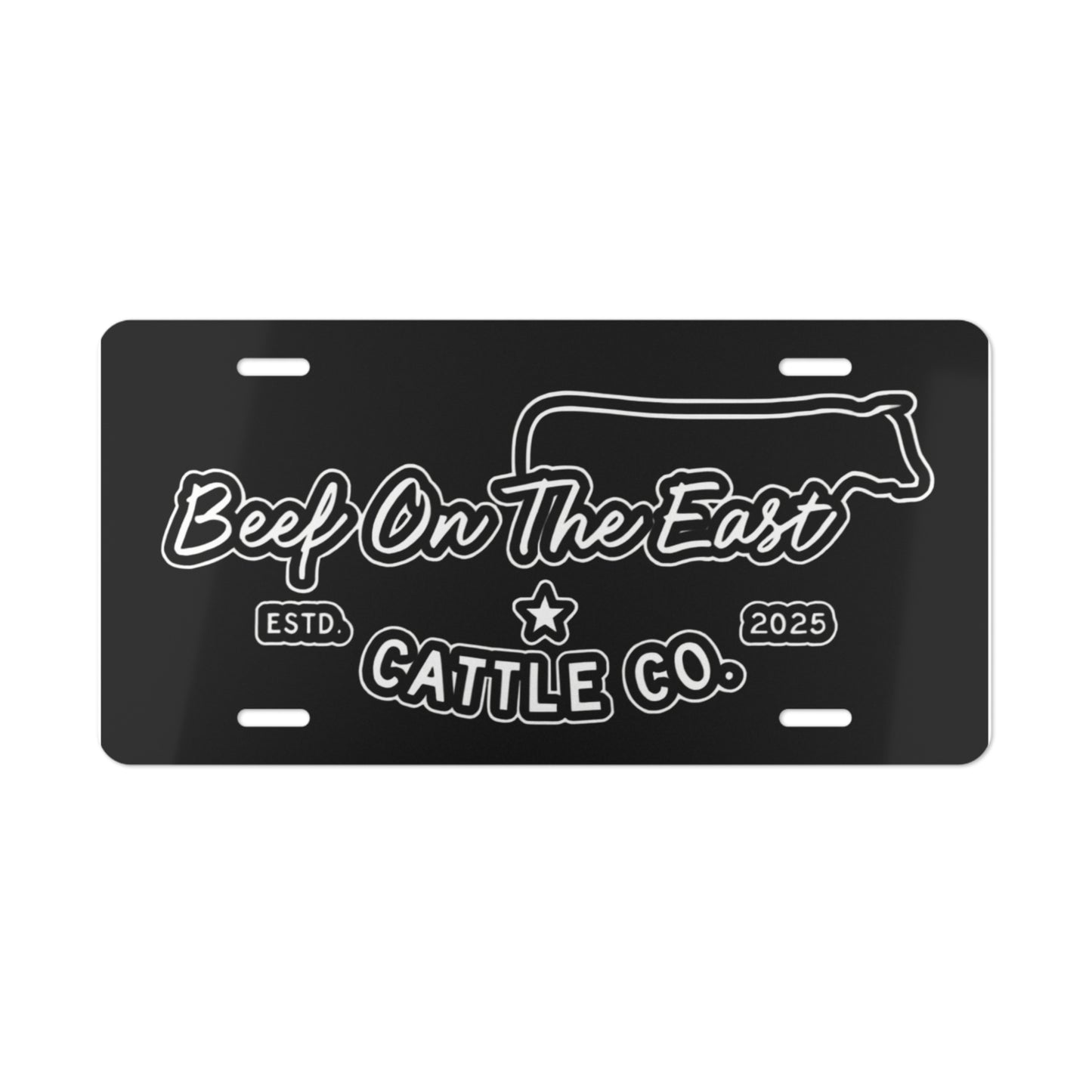 License Plate — Beef On The East Cattle Co.