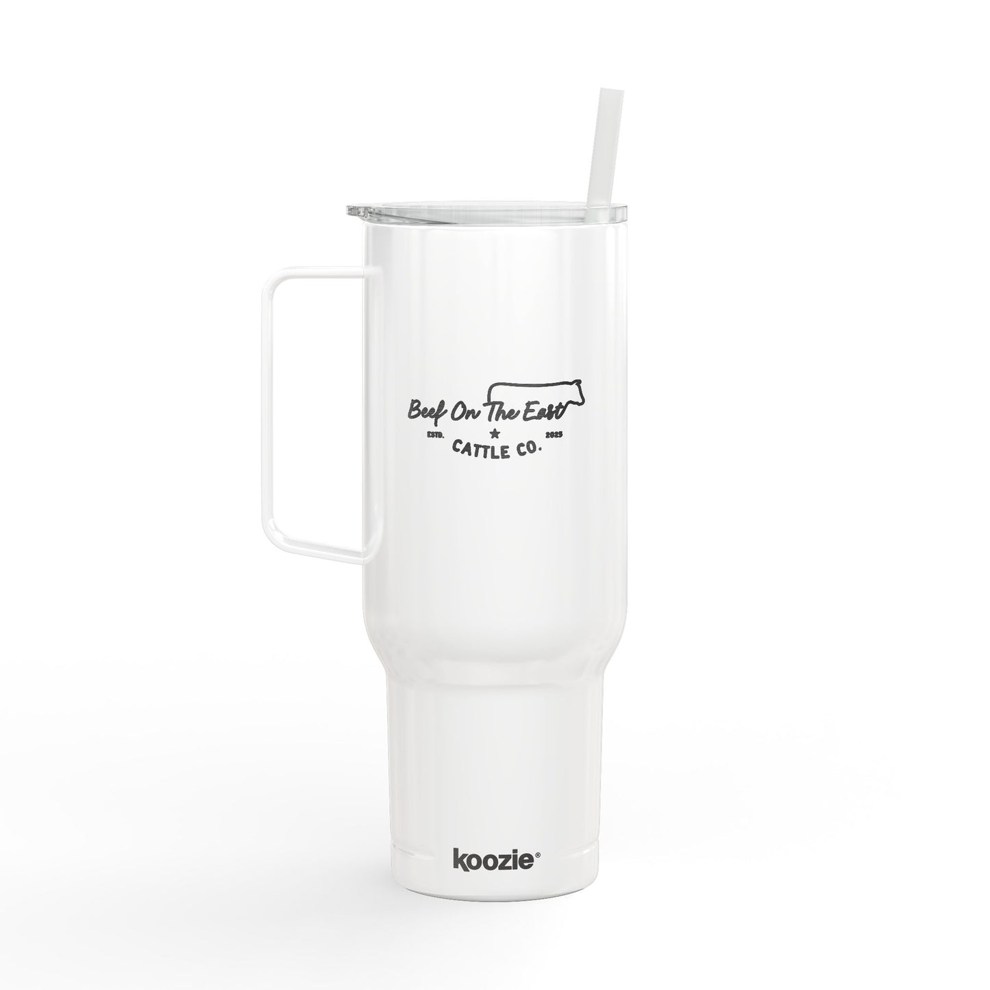 40oz Engraved Insulated Tumbler with Lid & Straw — Personalized State Outline Design