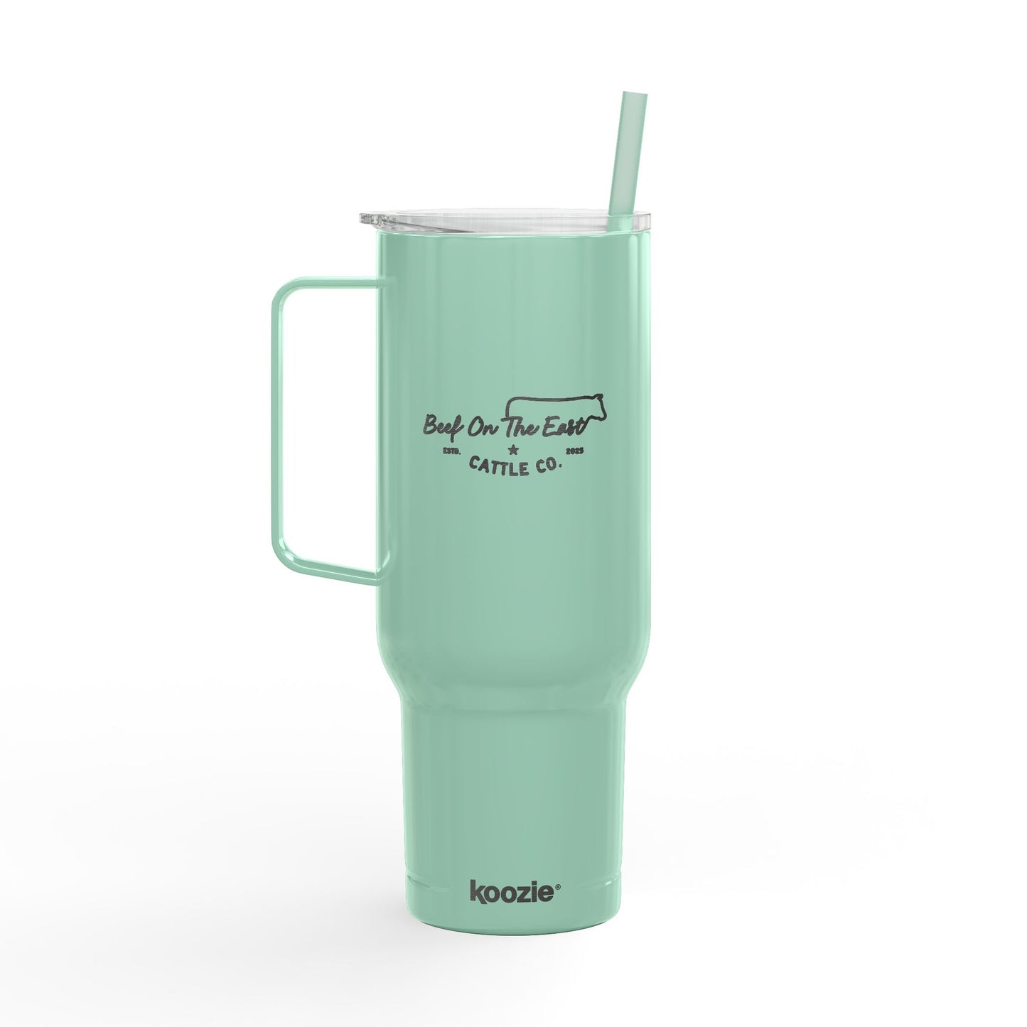 40oz Engraved Insulated Tumbler with Lid & Straw — Personalized State Outline Design