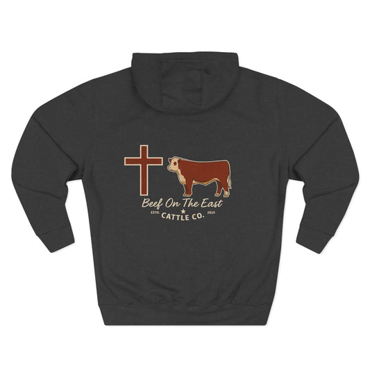 Darker Cattle & Christ Hoodie — Beef On The East Cattle Co.