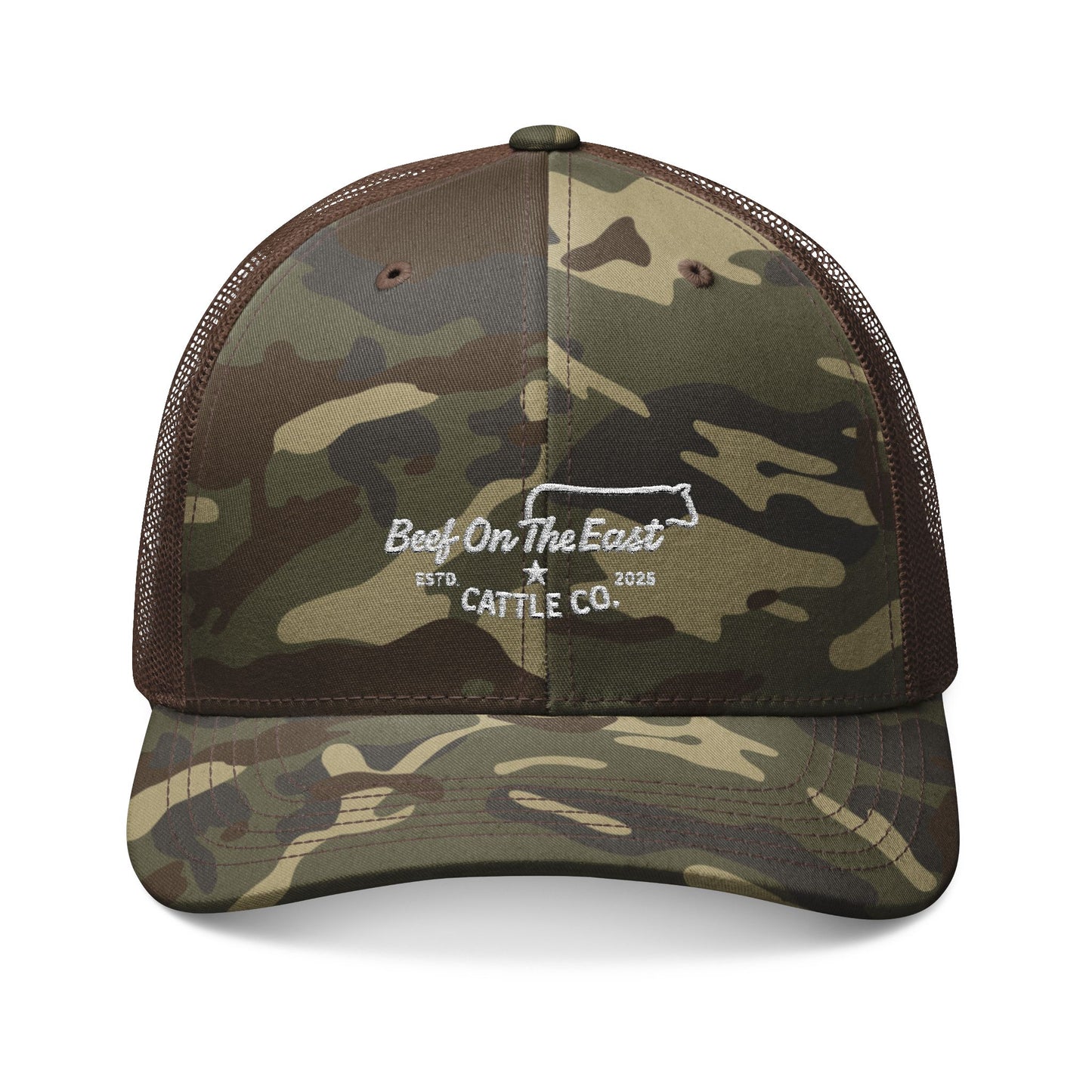 Embroidered Camo Hat — Beef On The East Cattle Co.