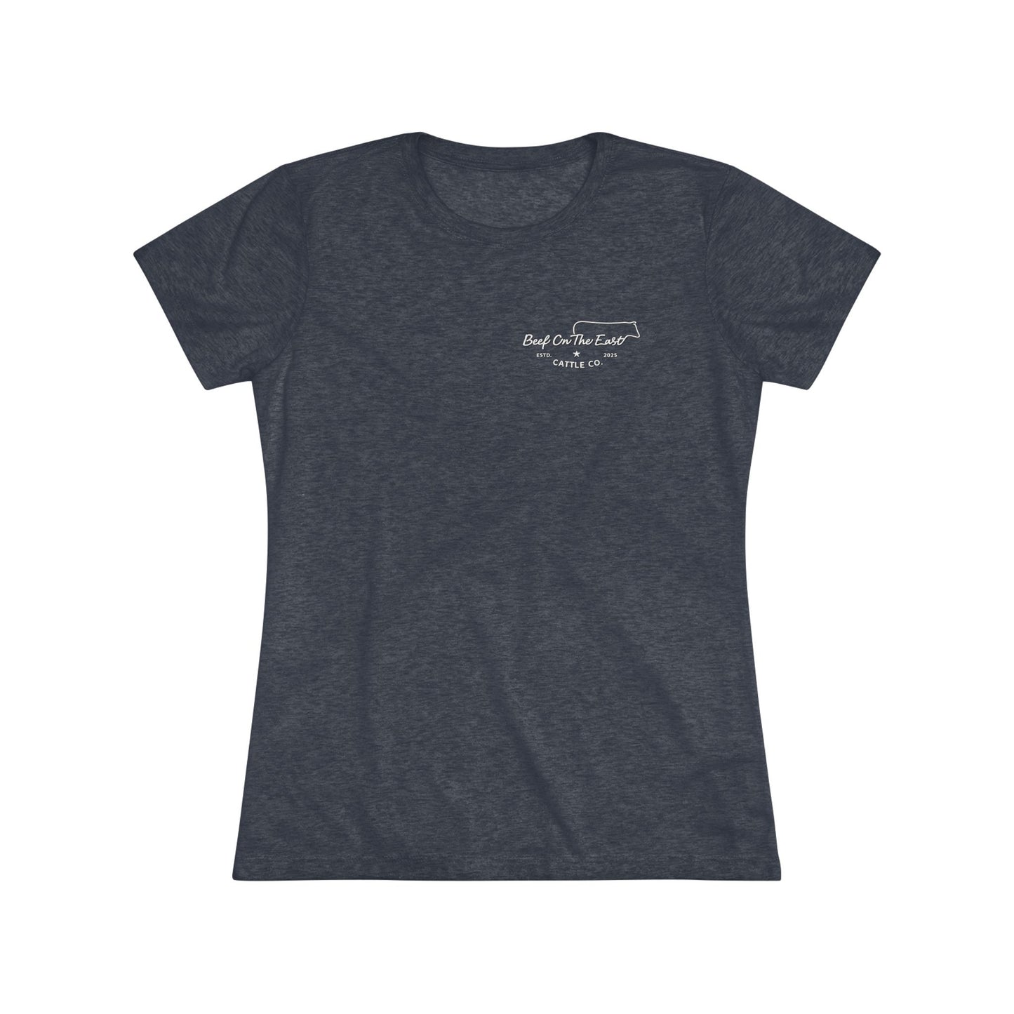 She Works Cattle Women's Tee — Beef On The East Cattle Co.