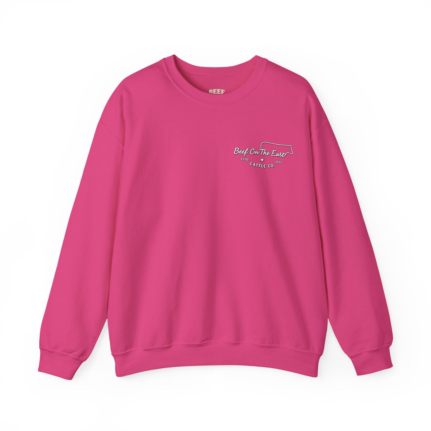 Built on Faith Raised on Beef Crewneck- Beef On The East Cattle Co.