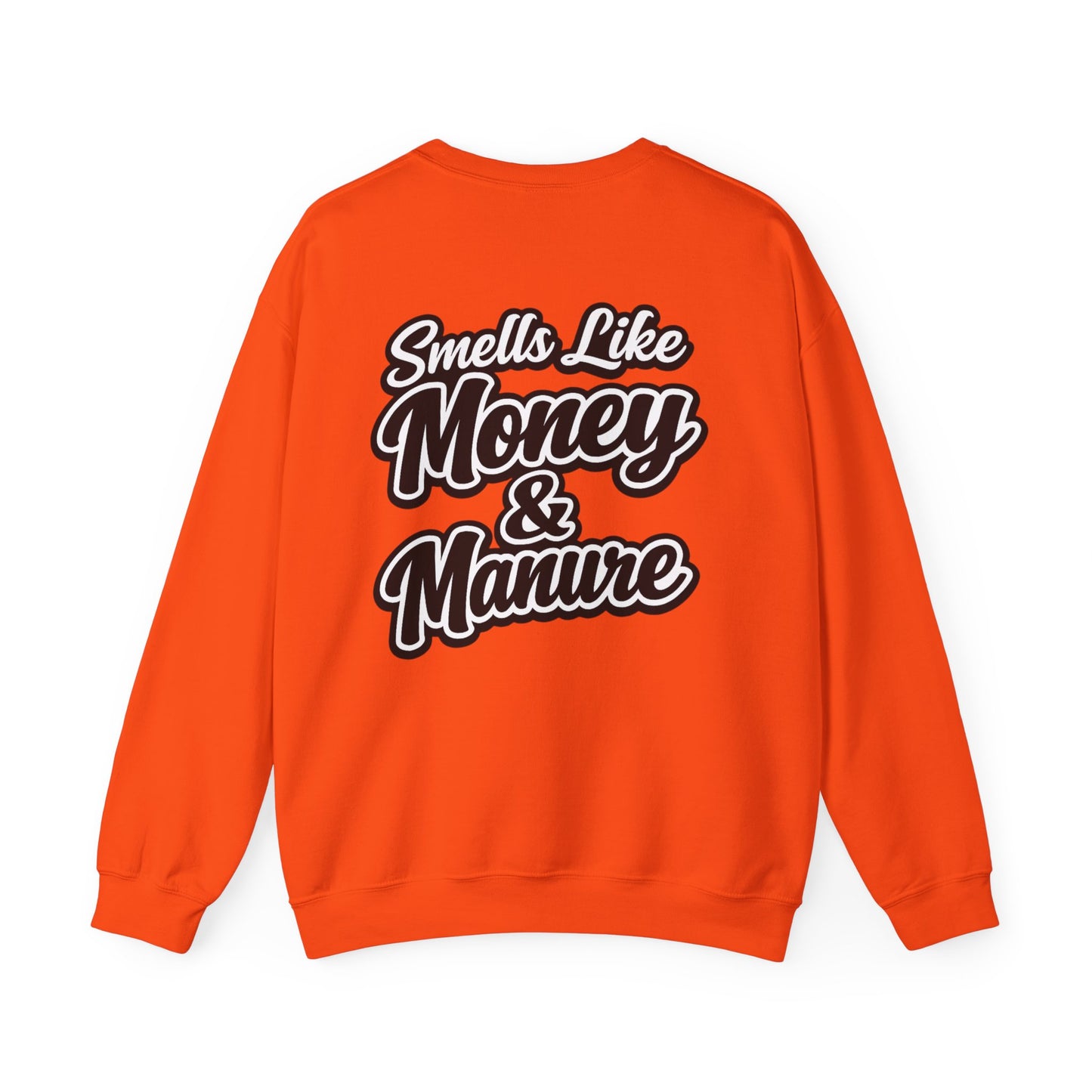 Smells Like Money & Manure Crewneck — Beef On The East Cattle Co.