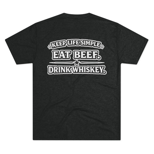 Eat Beef. Drink Whiskey. Tee --- Beef On The East Cattle Co.