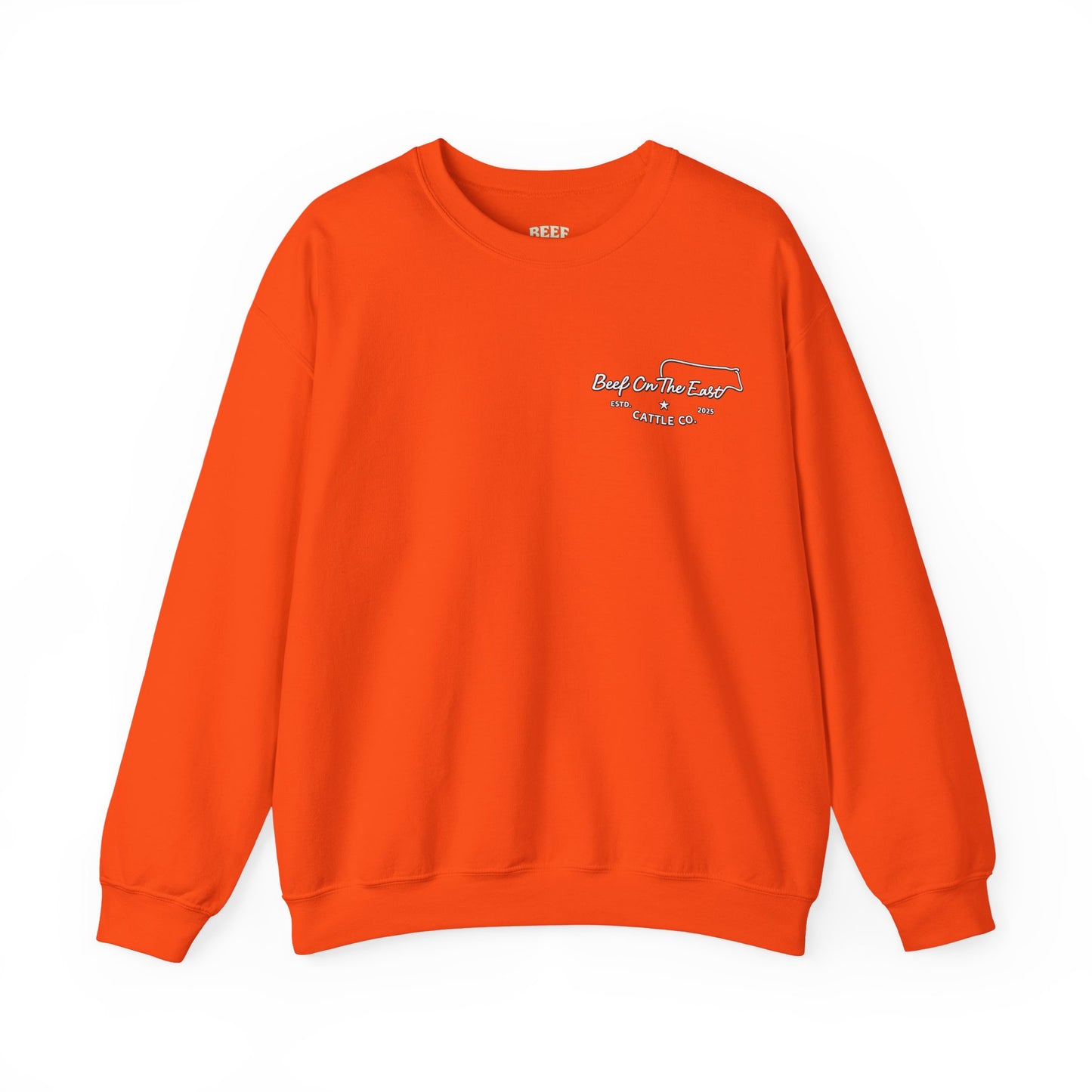 Built on Faith Raised on Beef Crewneck- Beef On The East Cattle Co.