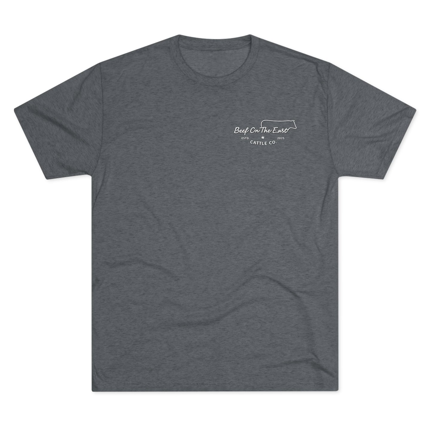 America Runs on Beef Tee --- Beef On The East Cattle Co.