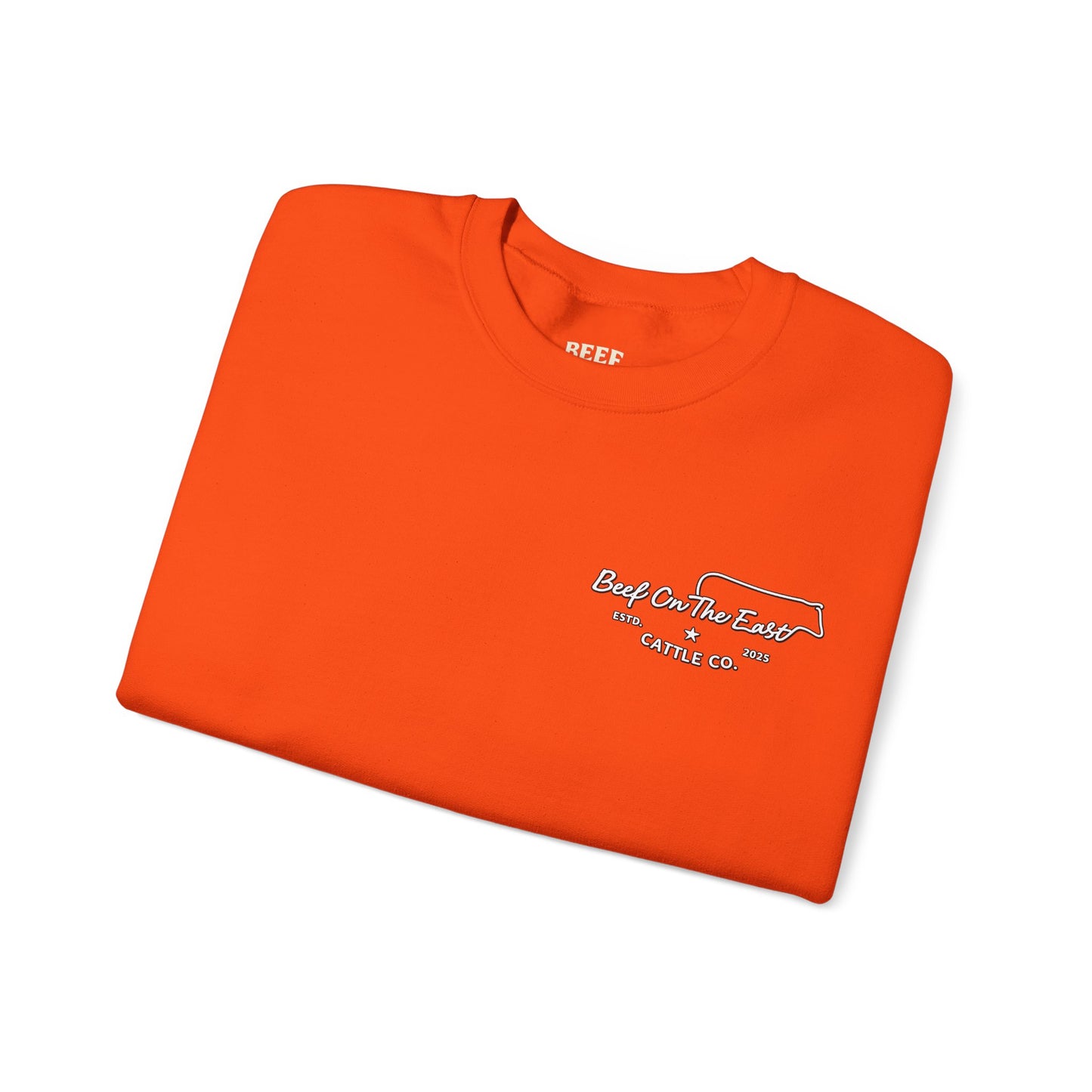 Built on Faith Raised on Beef Crewneck- Beef On The East Cattle Co.
