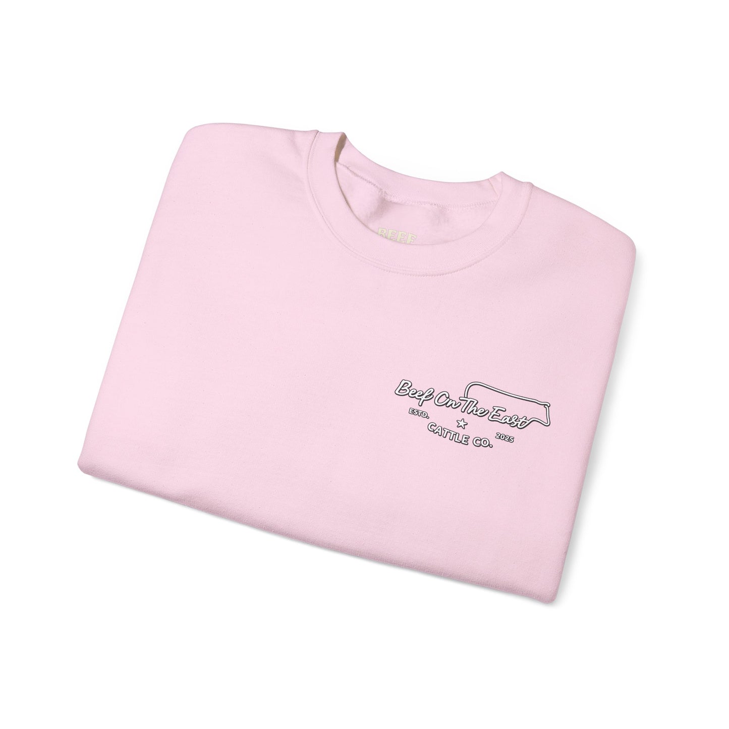 Built on Faith Raised on Beef Crewneck- Beef On The East Cattle Co.