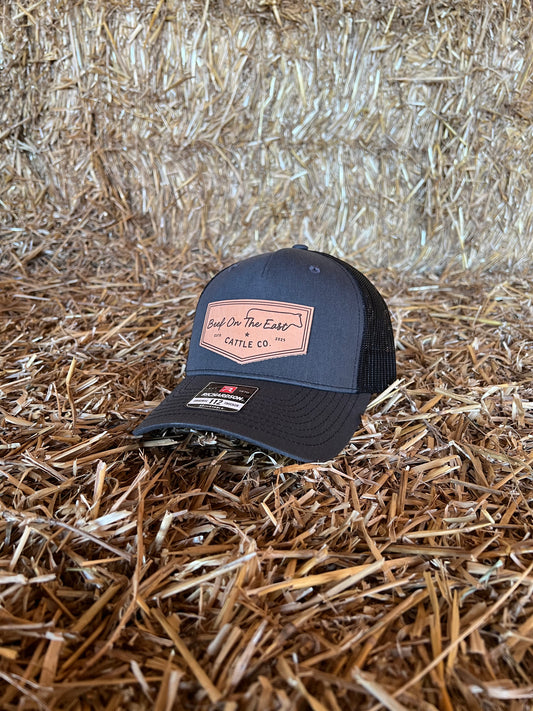 Black/Charcoal Richardson 112 Trucker Hat - Beef On The East Cattle Co.