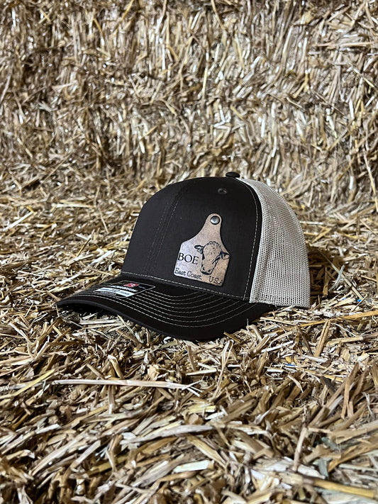 Brown/Tan Ear Tag Richardson 112 Trucker Hat – Beef On The East Cattle Co.